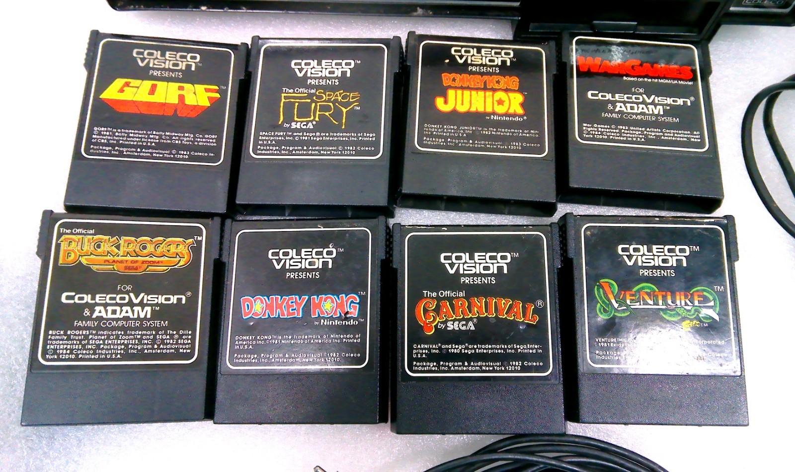 ColecoVision Console With Eight Games Donkey Kong – AS IS Untested