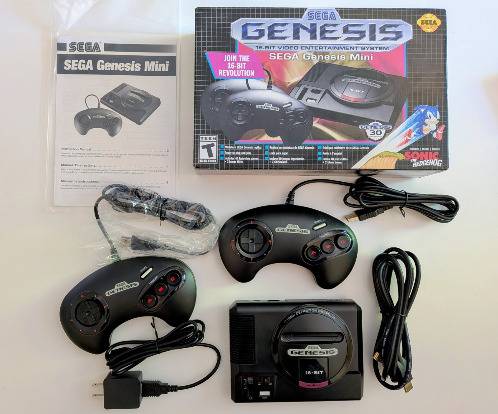 Sega Genesis Mini Console – Used once – Complete in Box