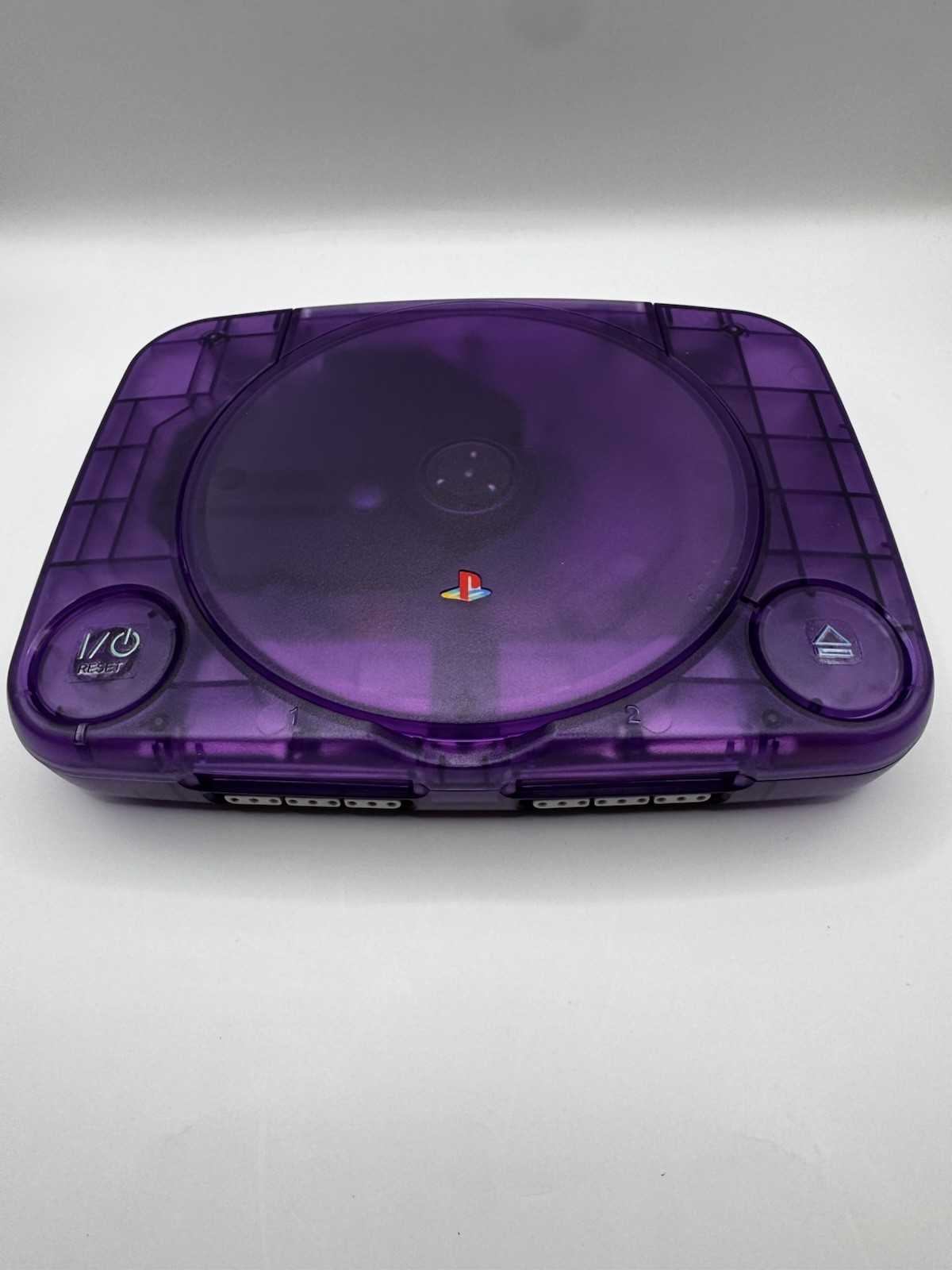 Sony Playstation 1 PS1 Slim Console Transparent Purple W/ Power & AV Cable
