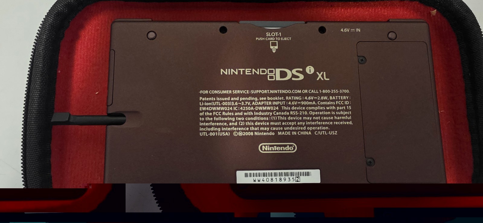 Nintendo Dsi Xl Console Plus Case 208 Games and More Burgandy Red Tested Working