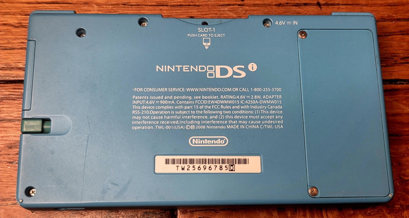 Nintendo DSi Blue Handheld Game Console TWL-001 USA Stylus + Charger Tested