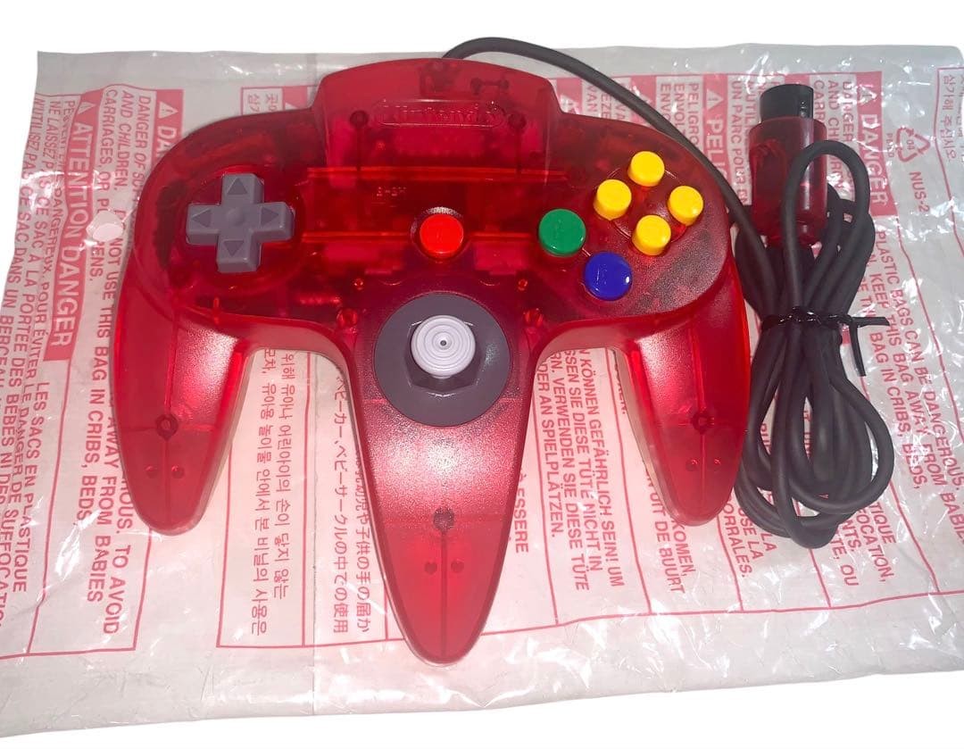 【Mint】Nintendo 64 N64 Game Console System Clear Red Tested w/box