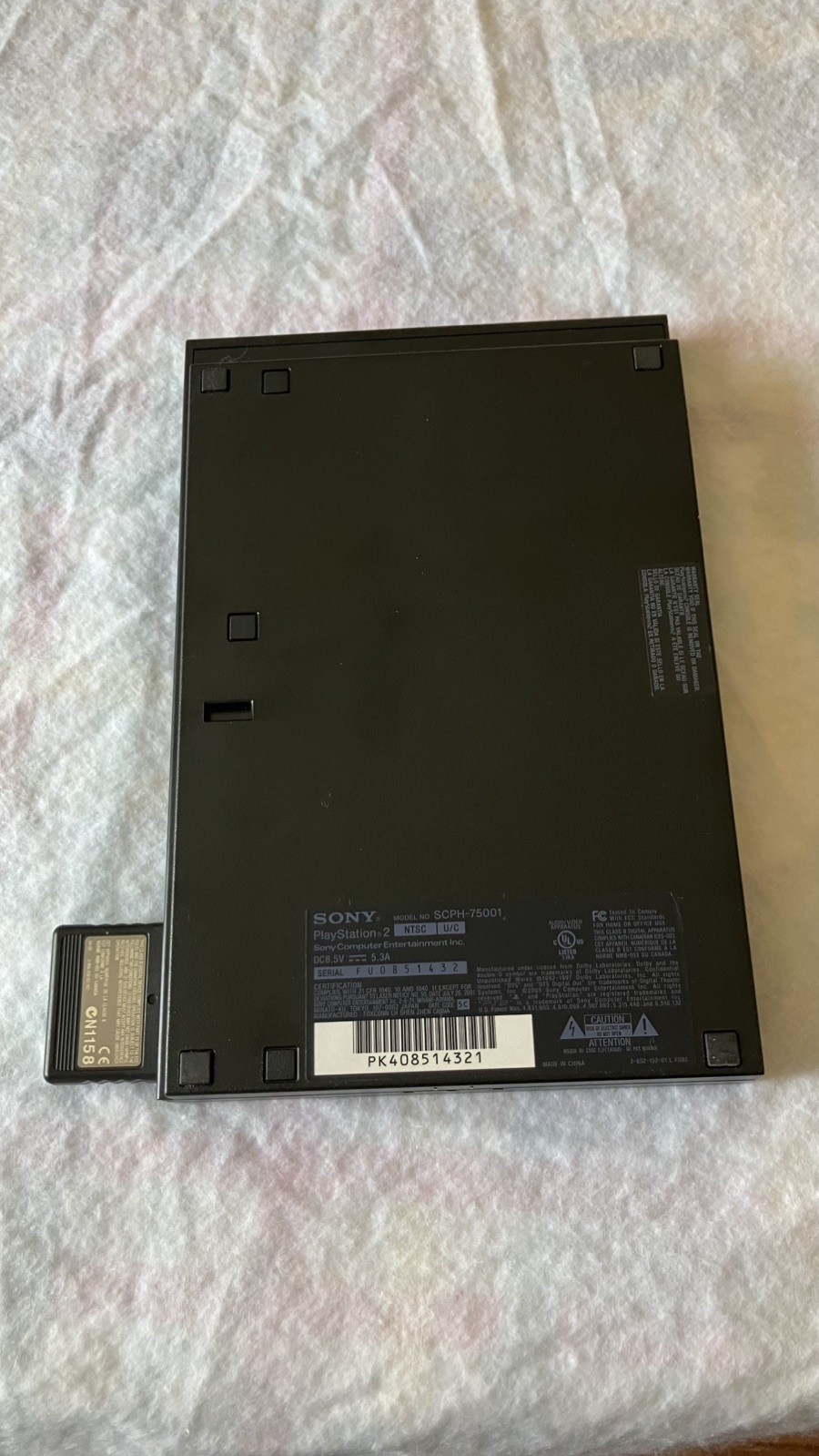 Sony PlayStation 2- Slim Console- SCHP-75001- cables, memory card, AC Adapter