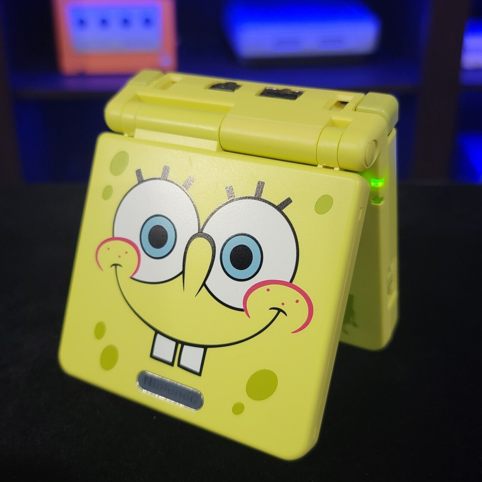 Sponge Bob Yellow Nintendo Game Boy Advance GBA SP IPS MOD Adjustable Brightness