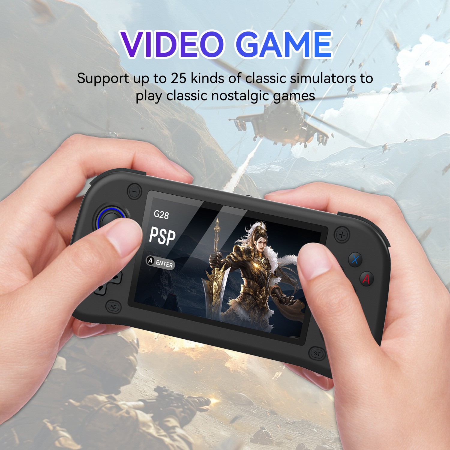 G28 Portable Handheld Video Game Console with 4.3 Inch HD Screen Built-in 20000+