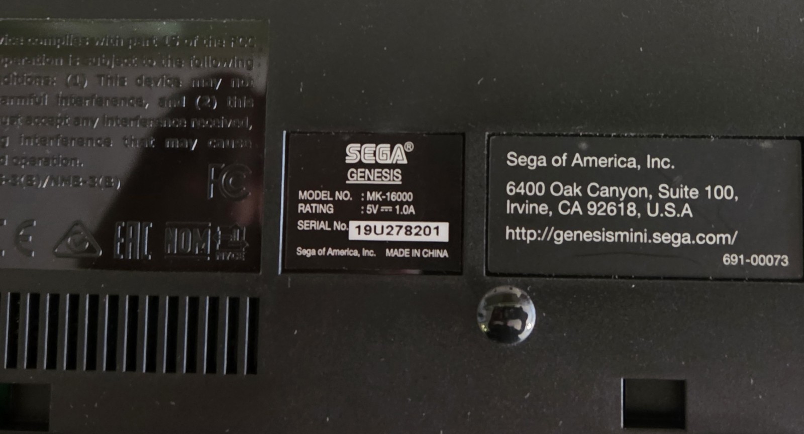 Sega Genesis Mini Classic Console MK-16000 Tested Good Condition