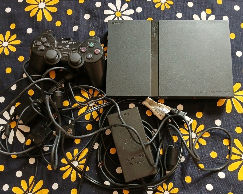 Play Station 2 Slim Plus 4 Games Bundle Tested & In Working Condition!