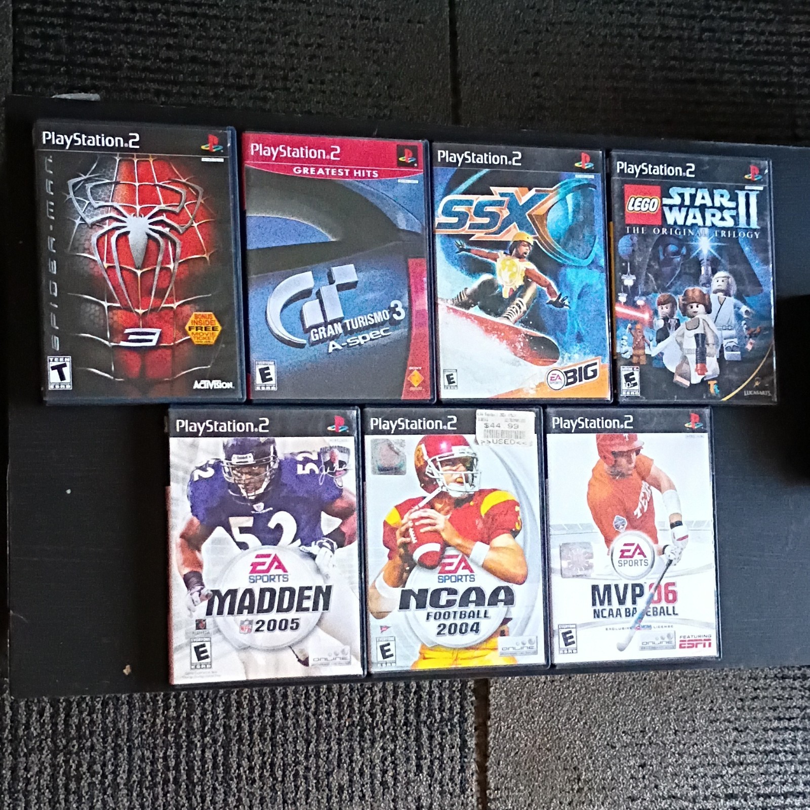 PS2 Slim Console Spiderman 3 Bundle: 7 Games, Controller & Memory Card (Tested)