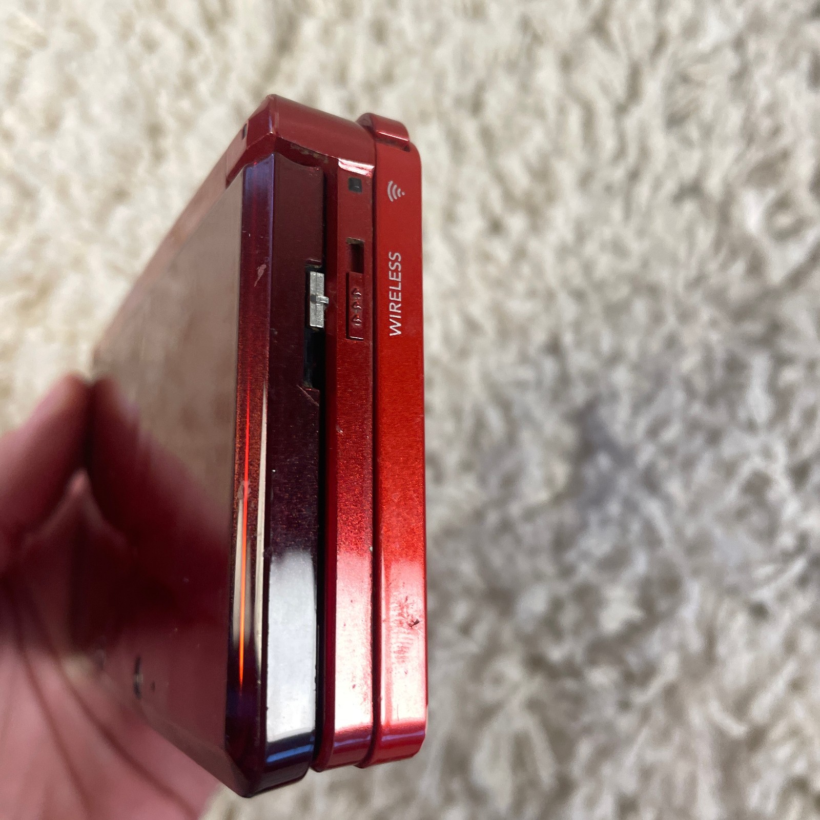 Nintendo 3DS Flame Red Handheld Console System CTR-001 Tested