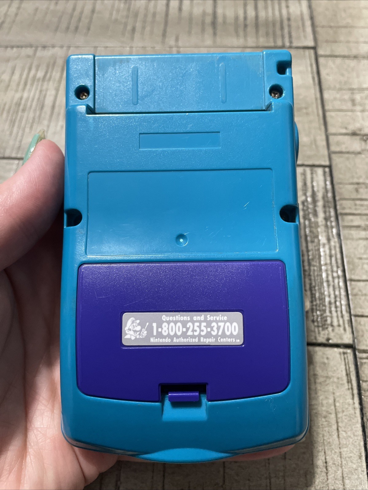 1998 Nintendo Game Boy Color Handheld Game Console CGB-001 Teal With Light