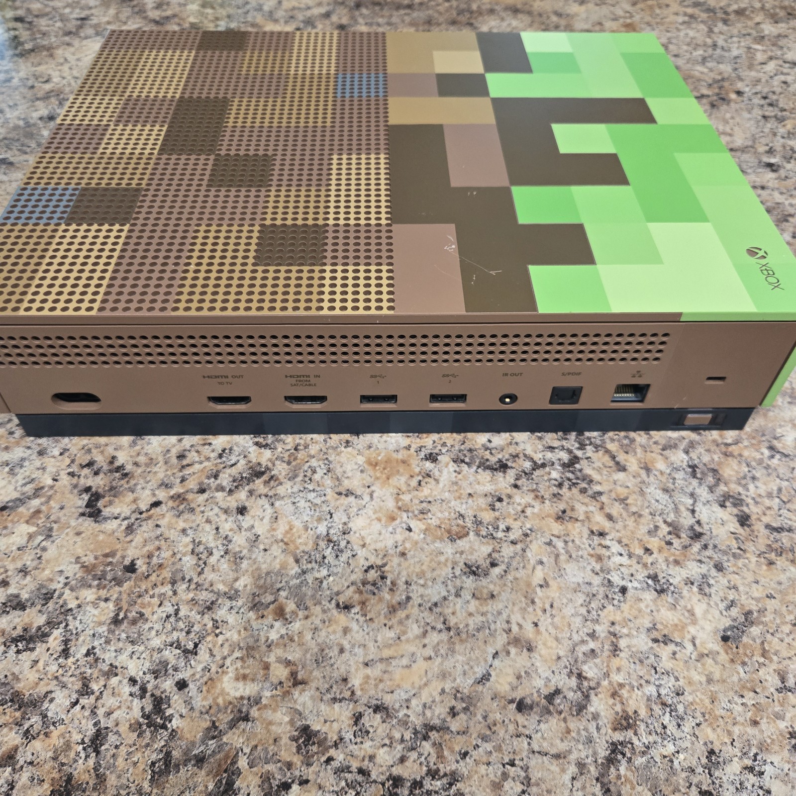 Microsoft Xbox One S Minecraft Limited Edition Bundle 1TB Green & Brown Console