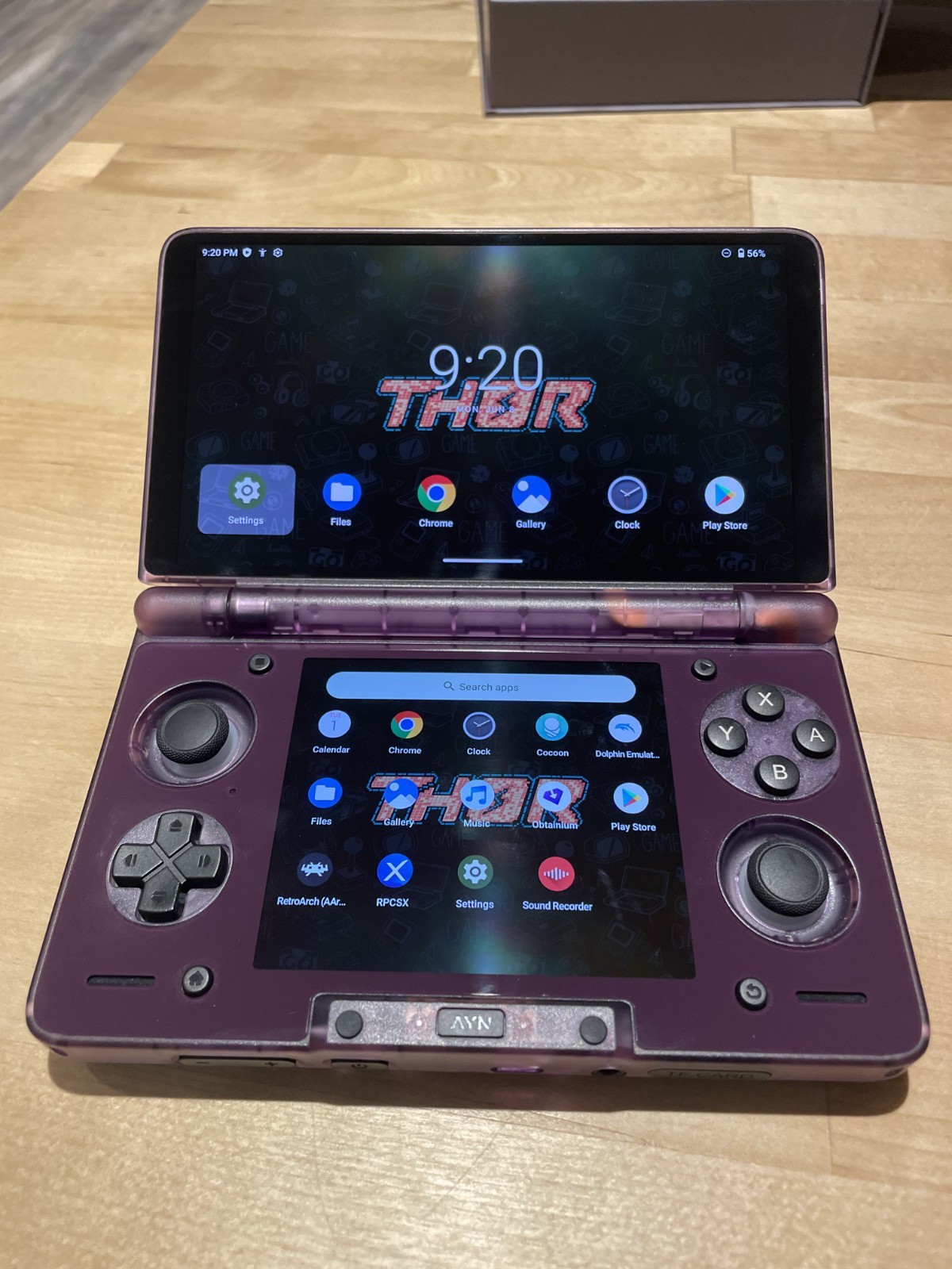 Ayn Thor Pro Purple 12 GB RAM 256 GB Storage Gaming Handheld