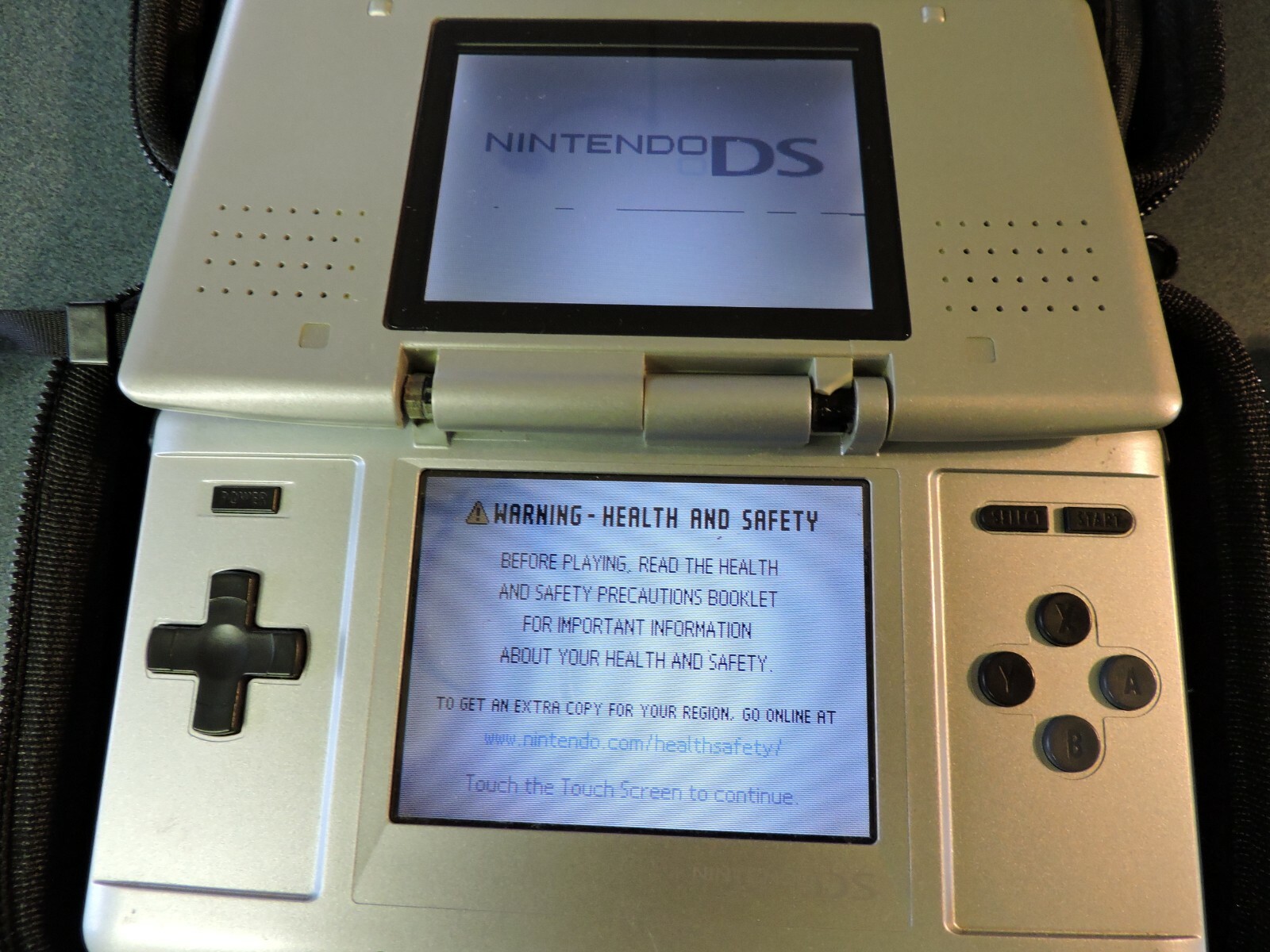 Nintendo DS Titanium Color with Case & Charger Working Condition