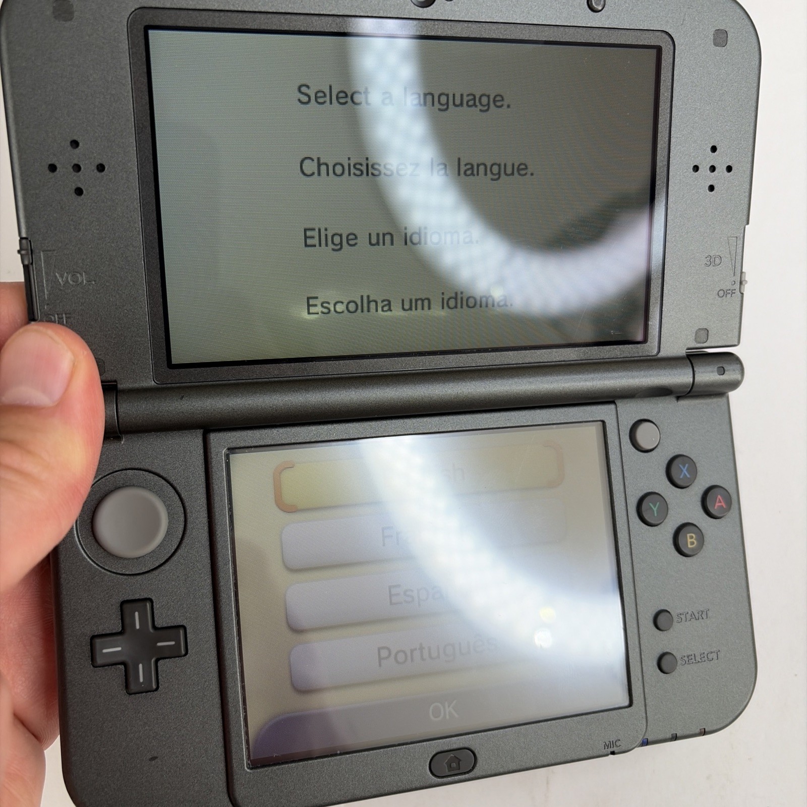 New Nintendo 3DS XL Gray Black Console W Charger Stylus US Version Top IPS