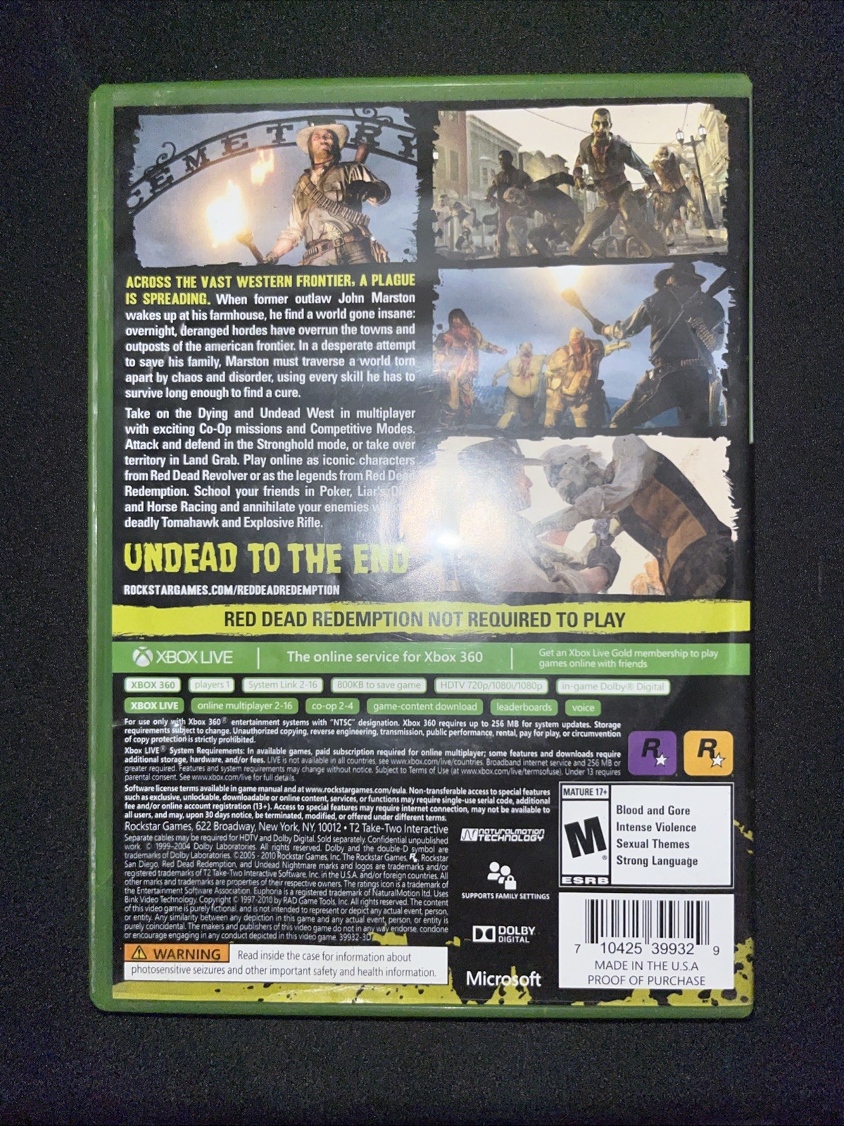 Microsoft Xbox 360 E Game Console 500GB Black with Controller, Cords And Game