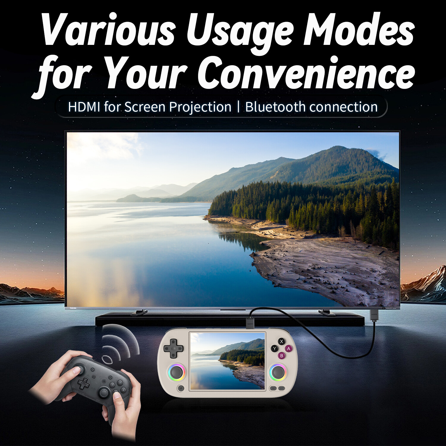 ANBERNIC RG40XX H Linux 64-Bit Retro Handheld Game Console 4.0-inch IPS 3200mAh