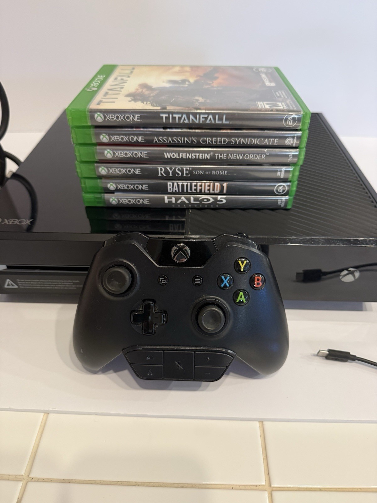 Xbox One Bundle Console Controller Headset 6 Games Tested Working