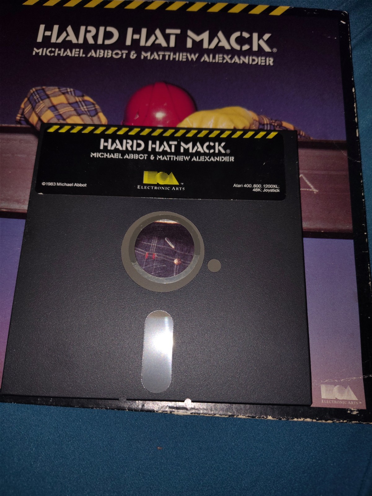 Hard Hat Mack 1983 Electronic Arts Atari Home Computers Platform Video Game Disk