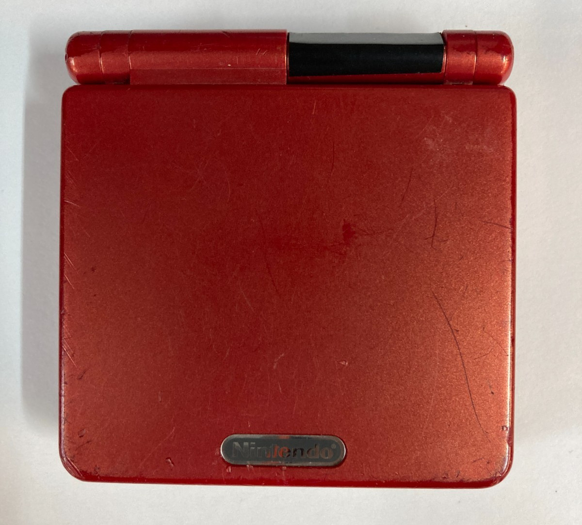 Nintendo Game Boy Advance SP Handheld System – Flame Red – Bad Hinge