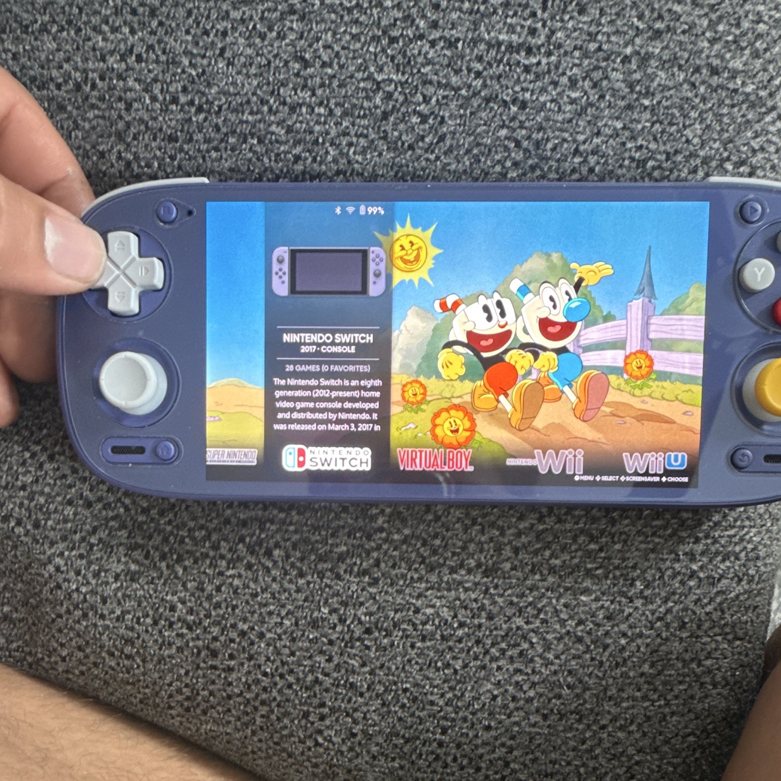 Retroid Pocket 5 Blue Handheld Console 128GB 1080p Wi-Fi USB-C Region Free