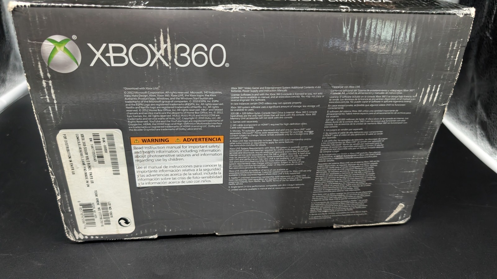 Xbox 360 Slim: Halo 4 Limited Edition Console In Box Tested Working CLEAN