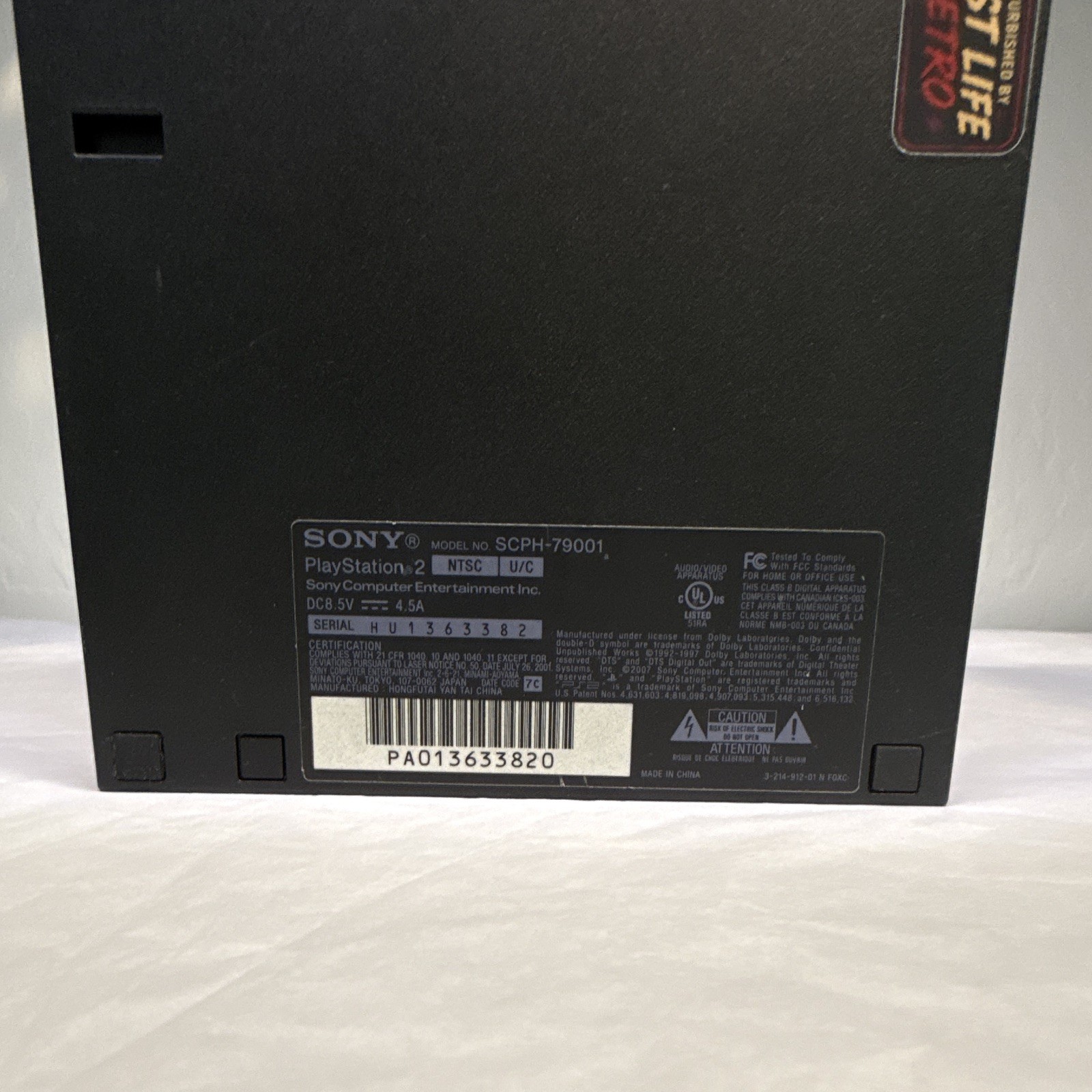 Sony PlayStation 2 Slim Black Console SCPH-79001 Tested working New laser