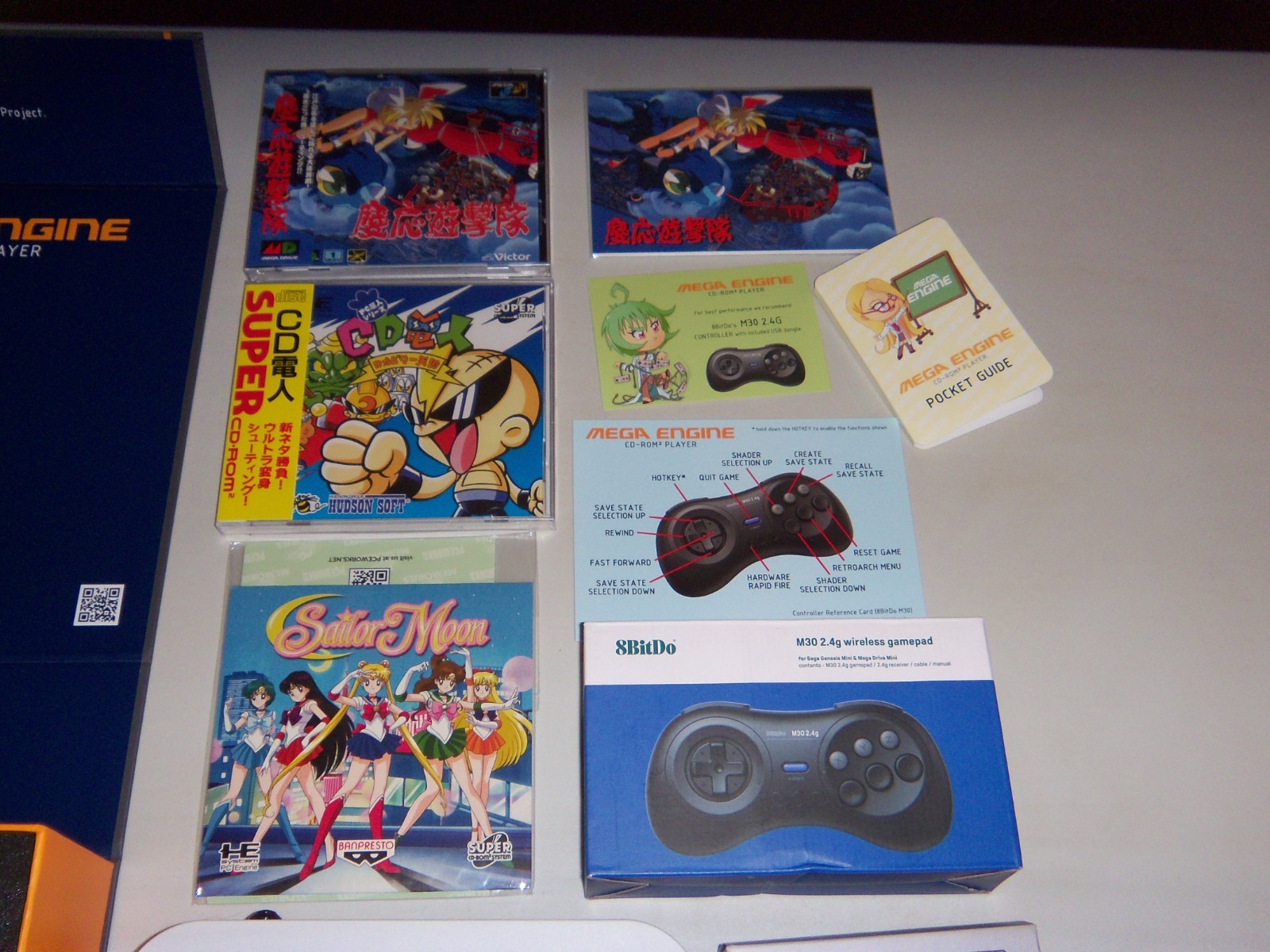 Mega Engine White Limited PC Engine Turbo Duo Sega CD PCEWorks, Sealed Games