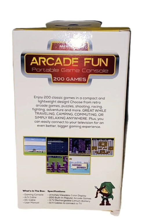 Merkury Innovations Arcade Fun Portable Gaming Console 200 Games