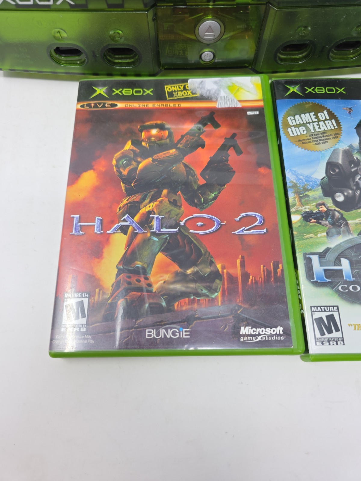 Microsoft Xbox Halo Special Edition Console Bundle With Halo 1, 2 & Guide Tested