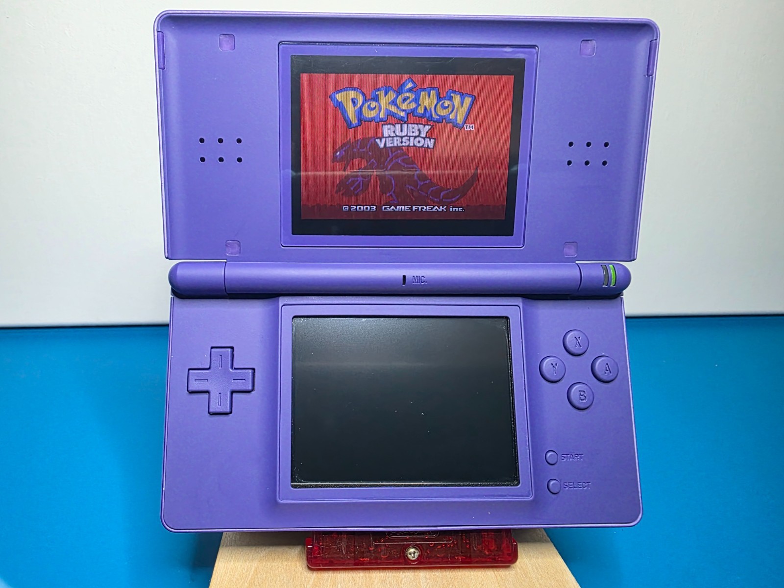 Nintendo DS Lite Violet Purple Handheld System with Charger & Stylus Pen