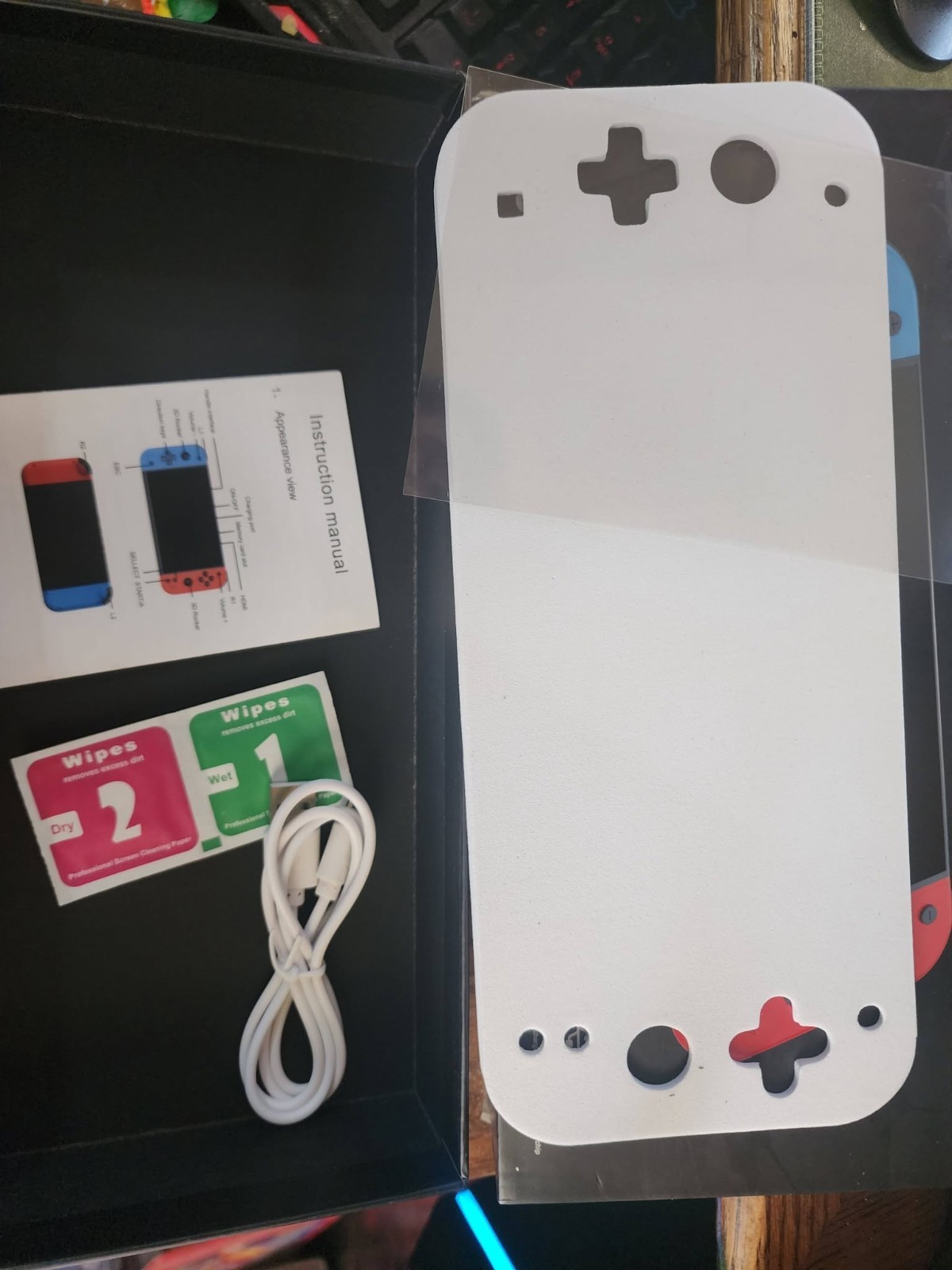 X90 HD IPS Display 7-Inch Handheld Video Game Console Blue Red USB-A used