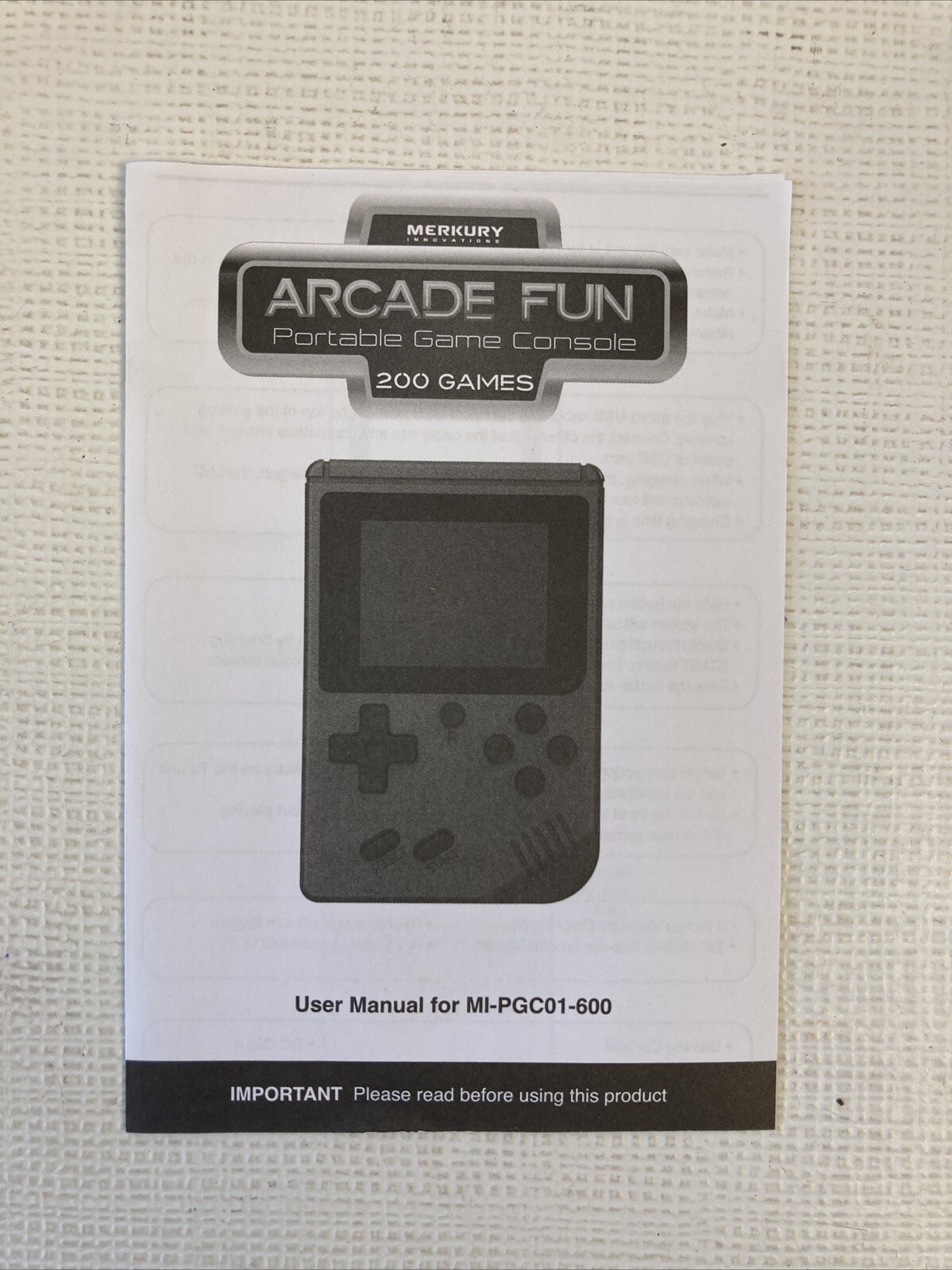 Arcade Portable Handheld Game Console Style 200 Games Merkury Innovations Red