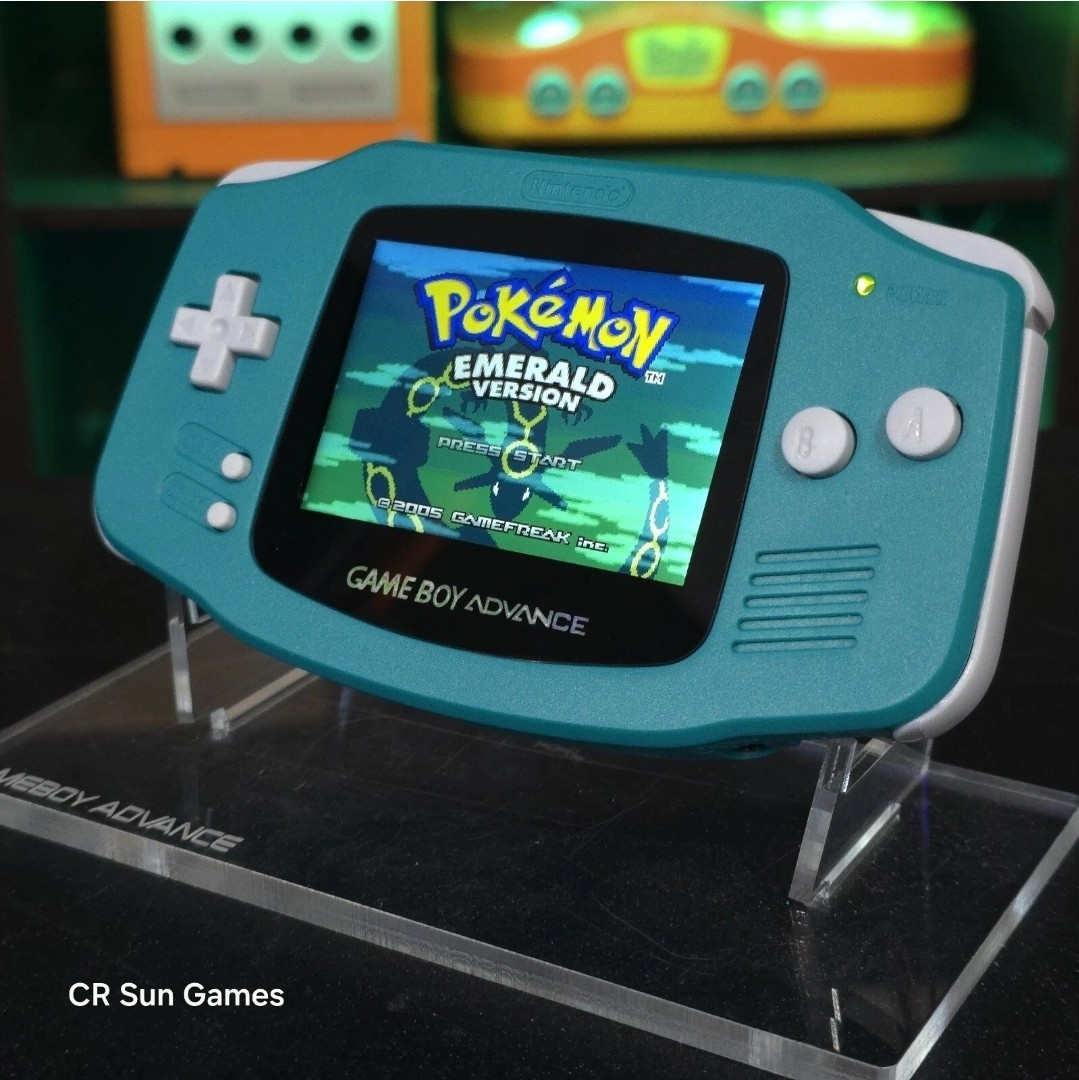 Teal Game Boy Advance GBA iPS V5 LCD USB-C 1800 mAh Rechargeable Battery