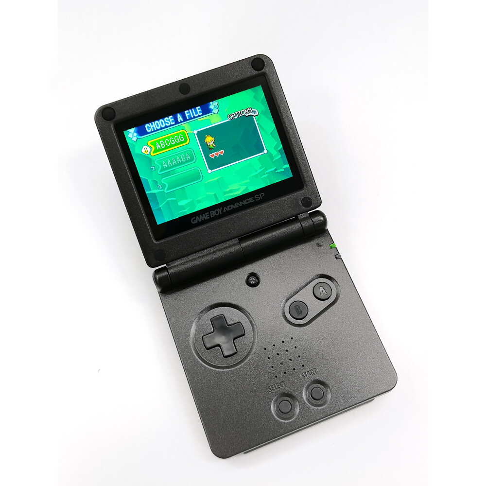 Black Game Boy Advance SP Console Built-in IPS V5 Backlight Screen 720×480