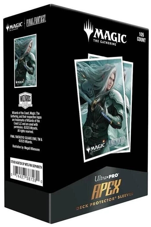 105 Ultra PRO Apex Final Fantasy Sephiroth Protector Card Sleeves Standard Size