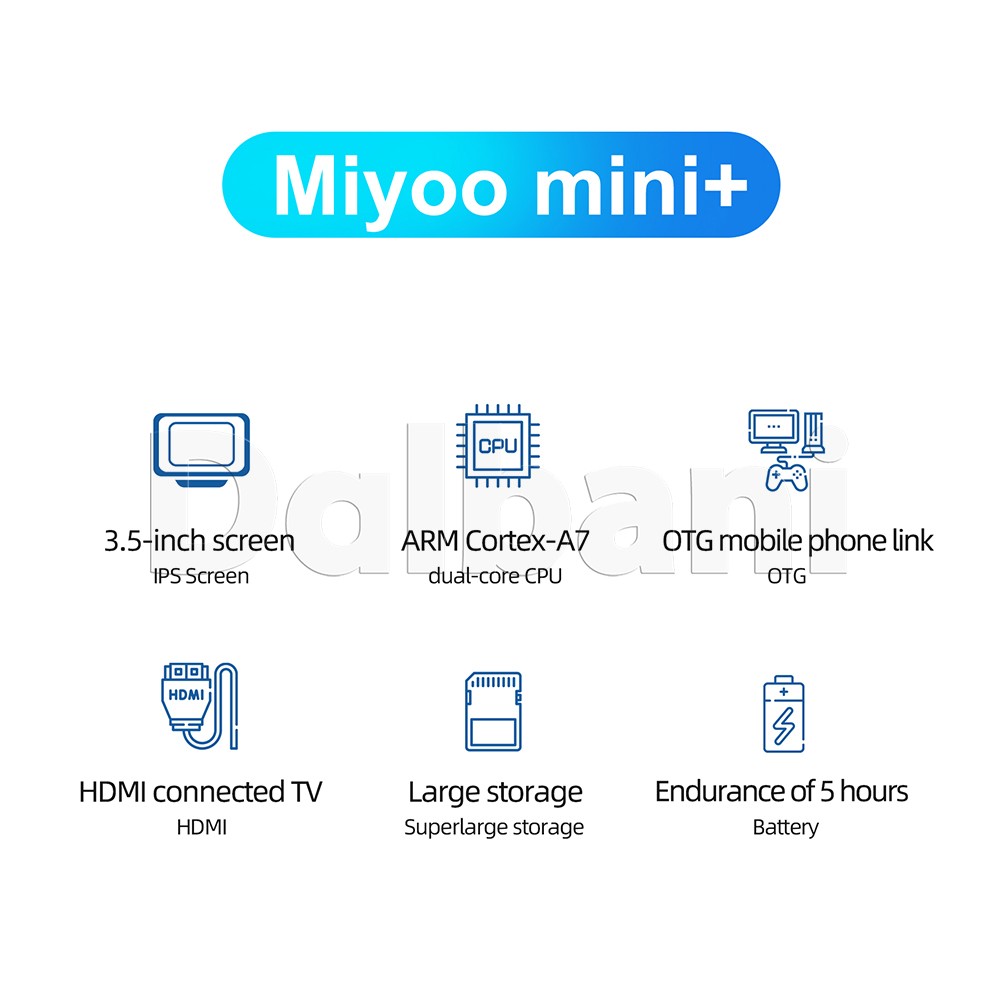 Miyoo Mini Plus Purple Open Source Retro Handheld Game Console with 64GB