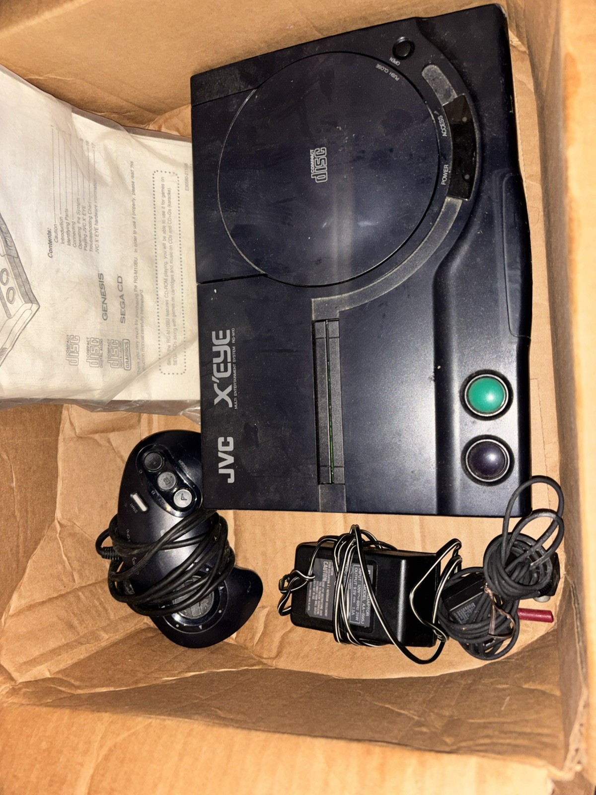 JVC X’Eye RG-M10 Sega Genesis CD Console w/ Controller, AC & AV/RF Cables manual