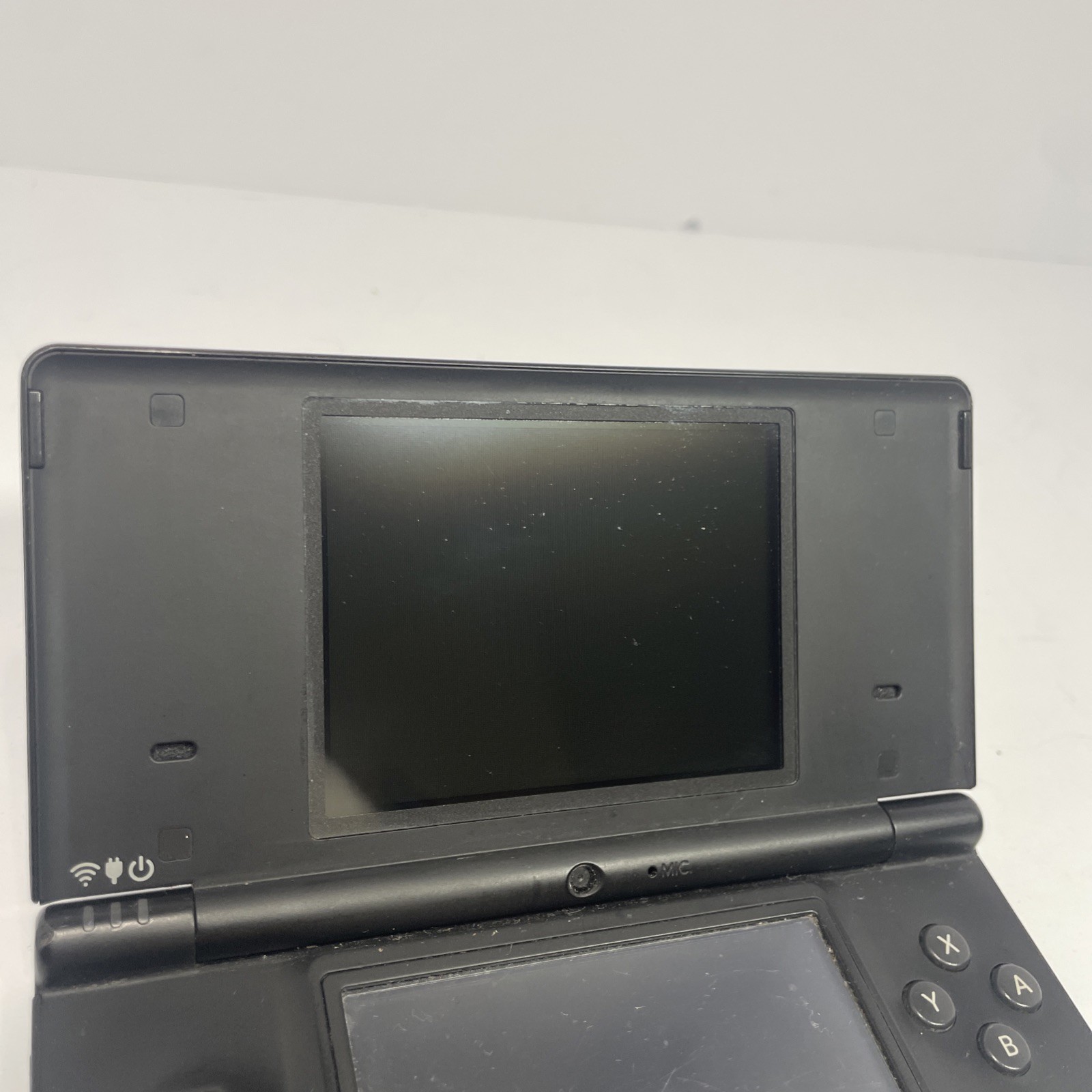 Nintendo DSi TWL-001 Black handheld system w/ Mario Bros -needs charger