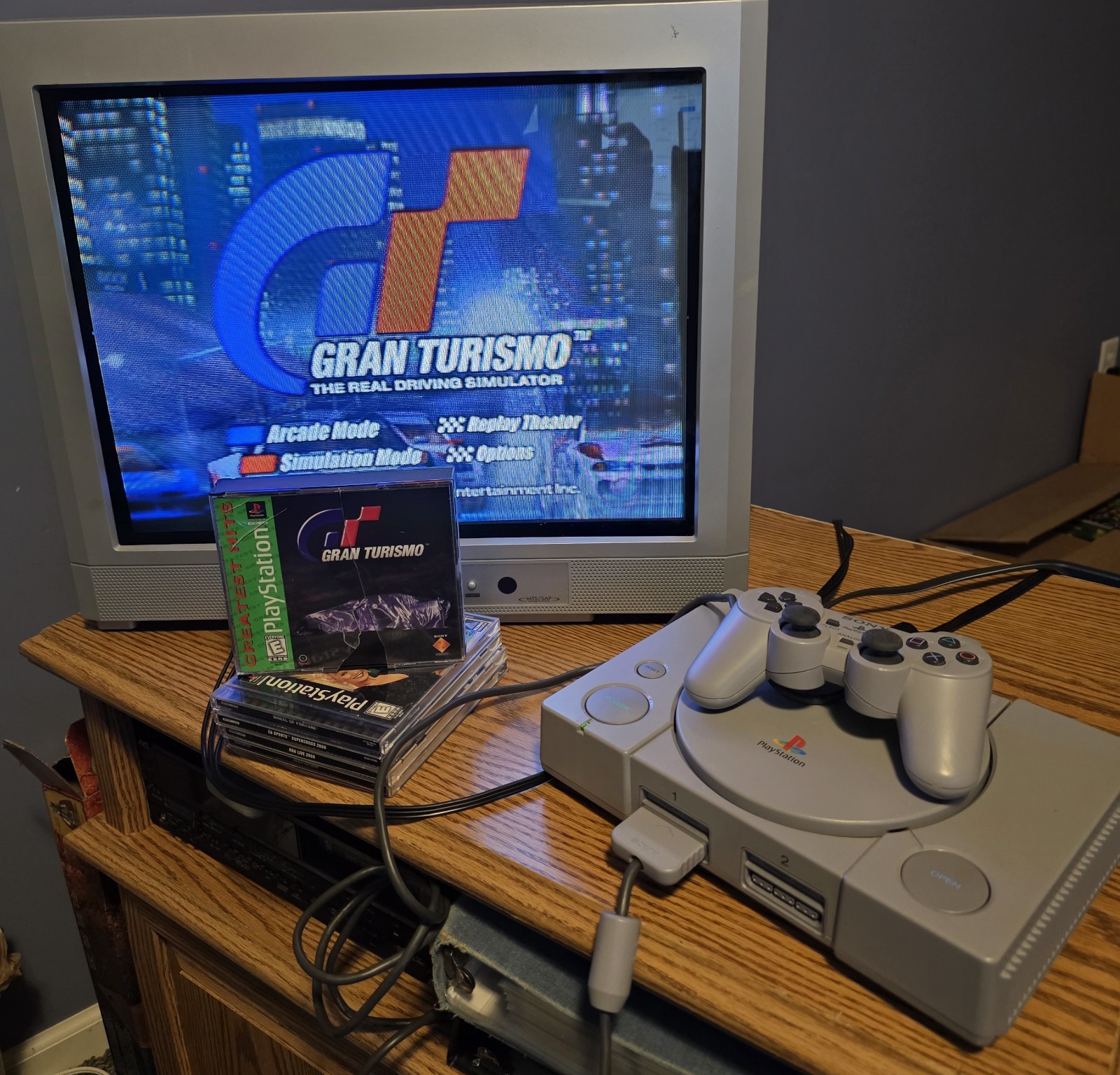 Sony PlayStation 1 (SCPH-9001) Video Game Console Bundle – Tested, Working