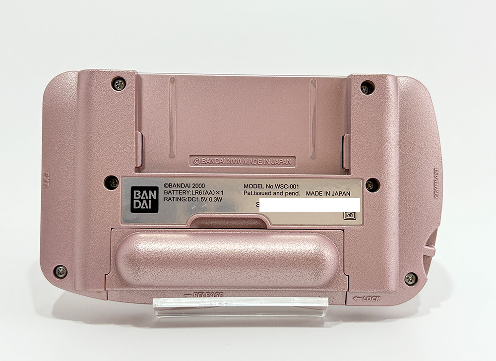 Bandai WonderSwan Color Pearl Pink WSC-001 Tested Working VG Condition From JP