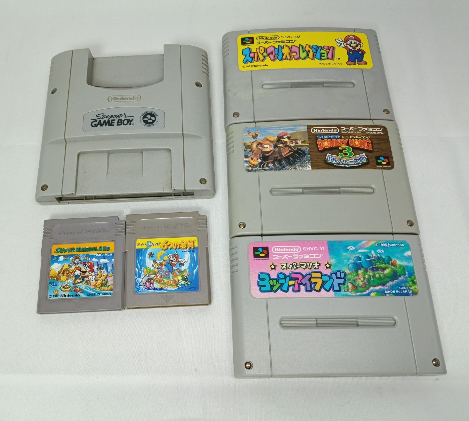 Super Famicom 1chip-01 Console Nintendo Box case Super Mario Land 1 2 set NTSC-J