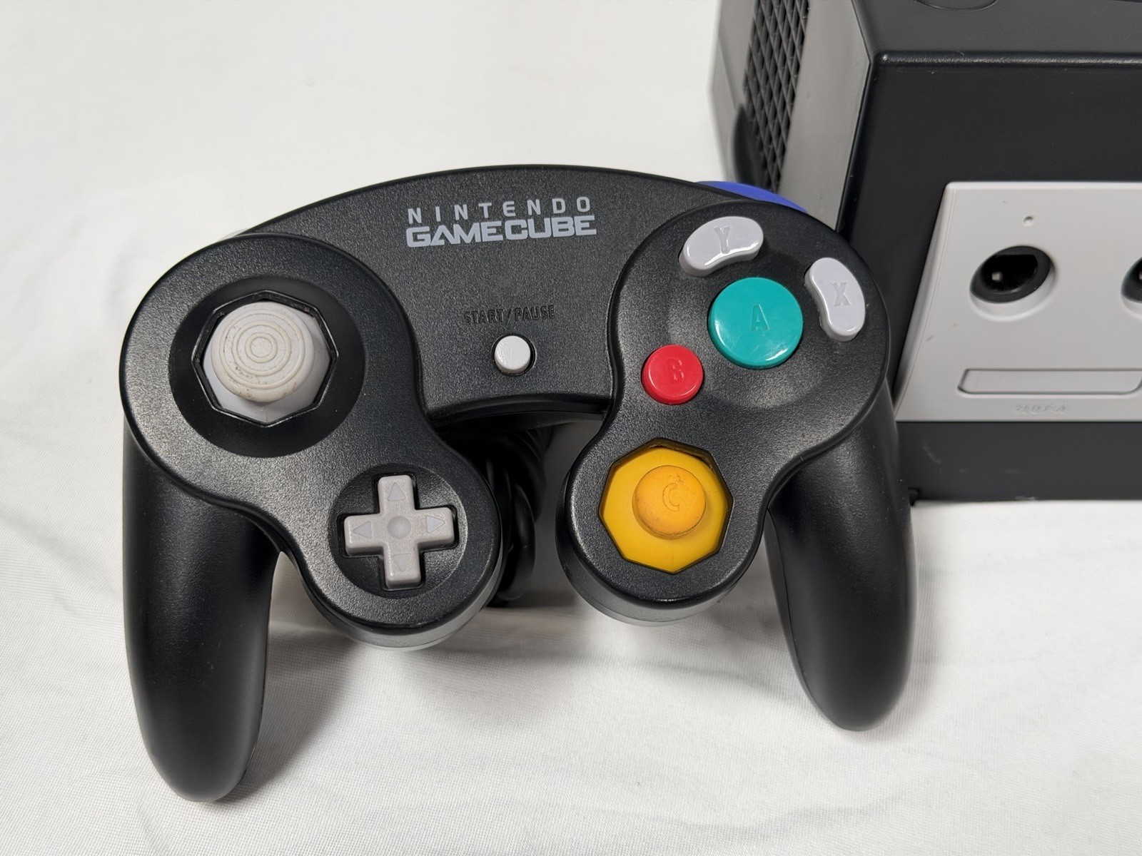 Nintendo GameCube Black Console DOL-101 W/ OEM Controller & Cables – Tested