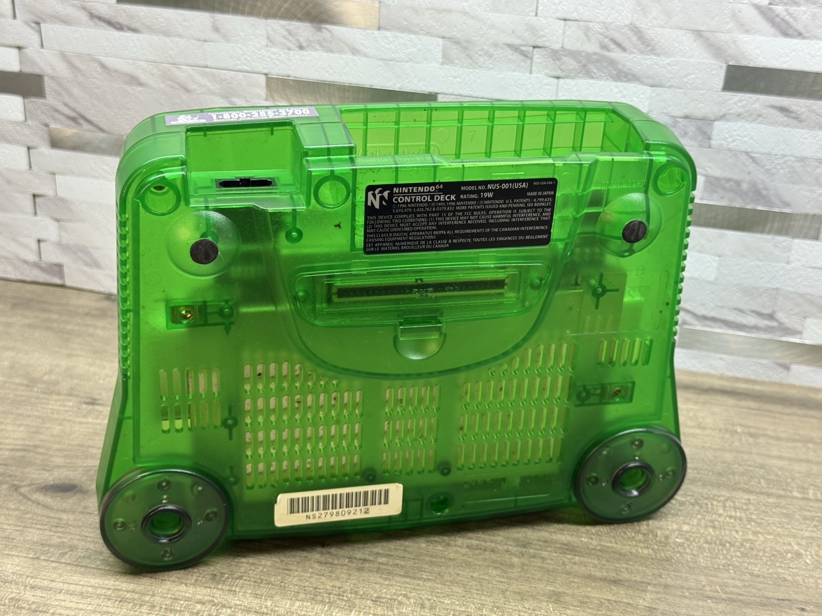 Nintendo 64 Console Only Jungle Green No Expansion Pack -UNTESTED Powers On