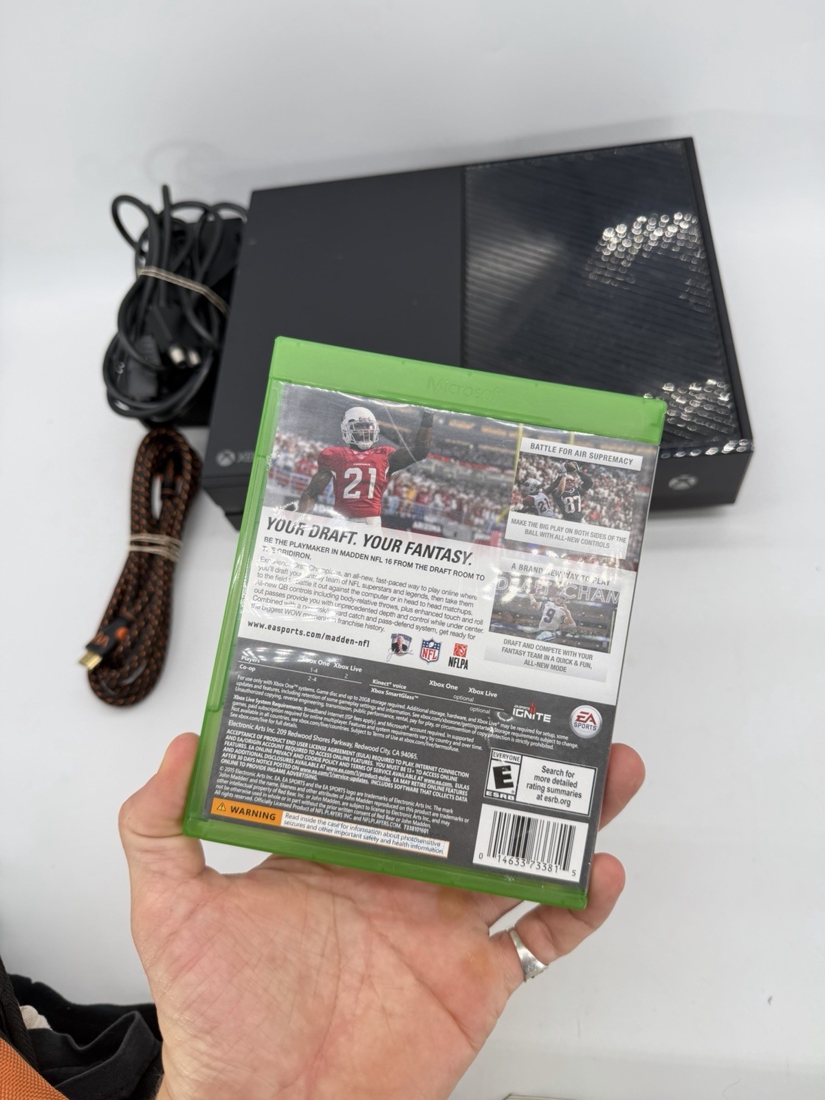 Microsoft Xbox One 1540 Console Black W/ Cords & Game – Tested & Working