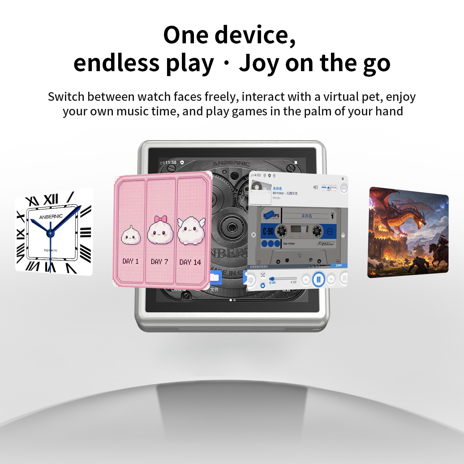 ANBERNIC RG Rotate T618 Handheld Game Console Android12 2000 mAh 3.5-inch Gifts