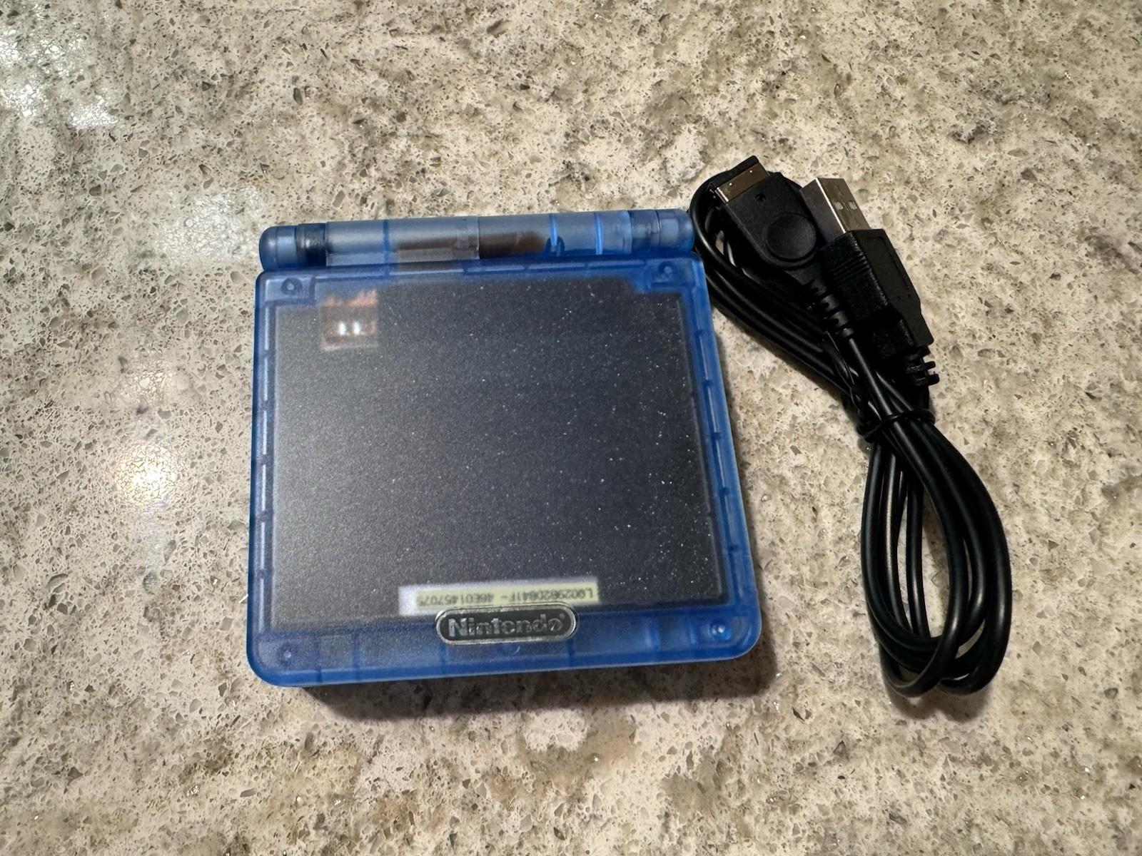 Nintendo Gameboy Advance GBA SP Handheld System Console Clear Blue AGS-001