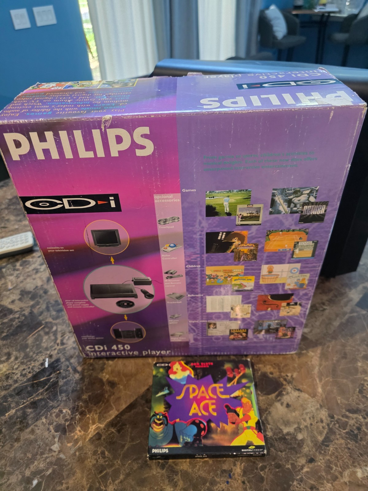 Philips 450 Model CDI (PAL) + Digital Video Cartridge + Space Ace