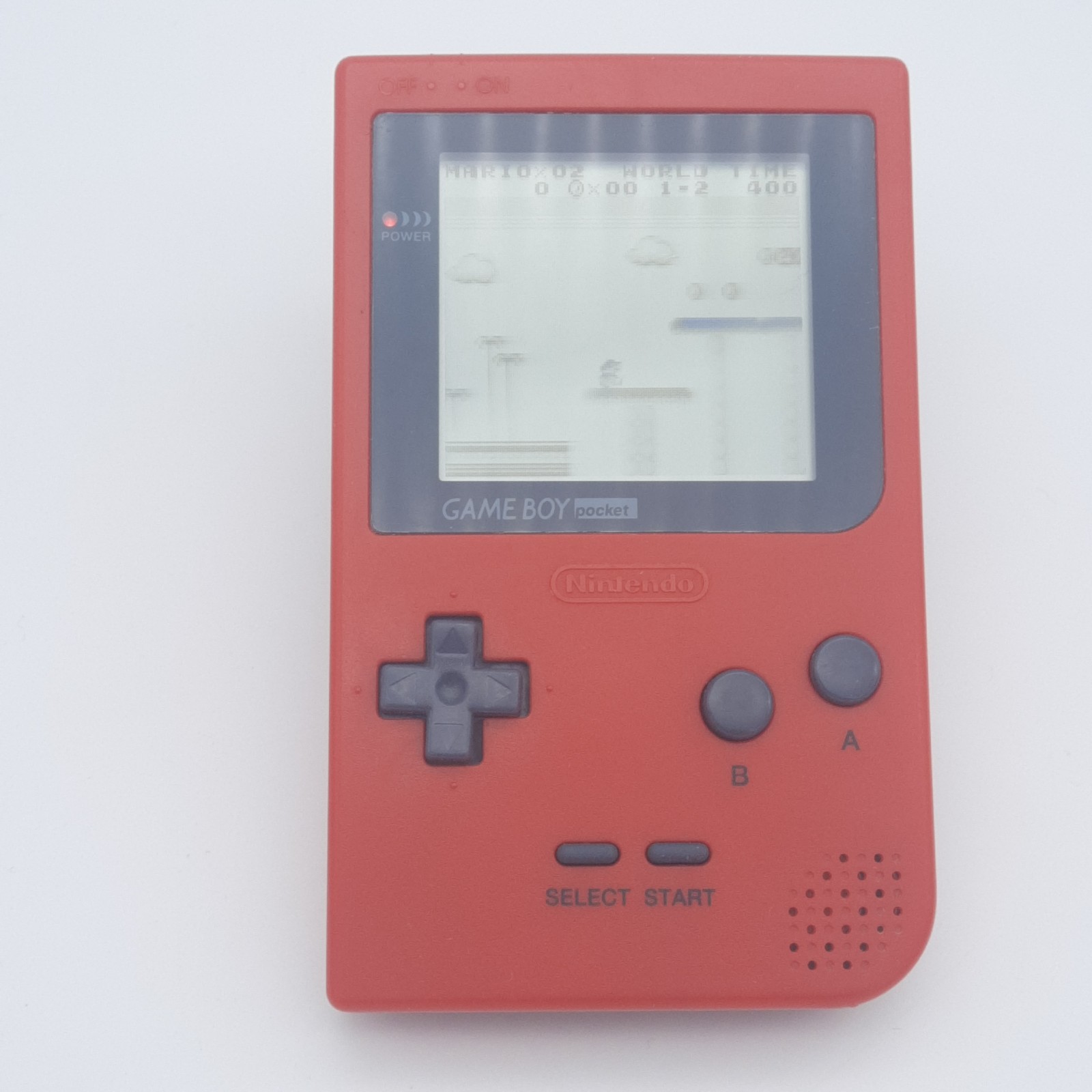 Nintendo Game Boy Pocket Red Handheld Console System MGB-001 – No Battery Cover