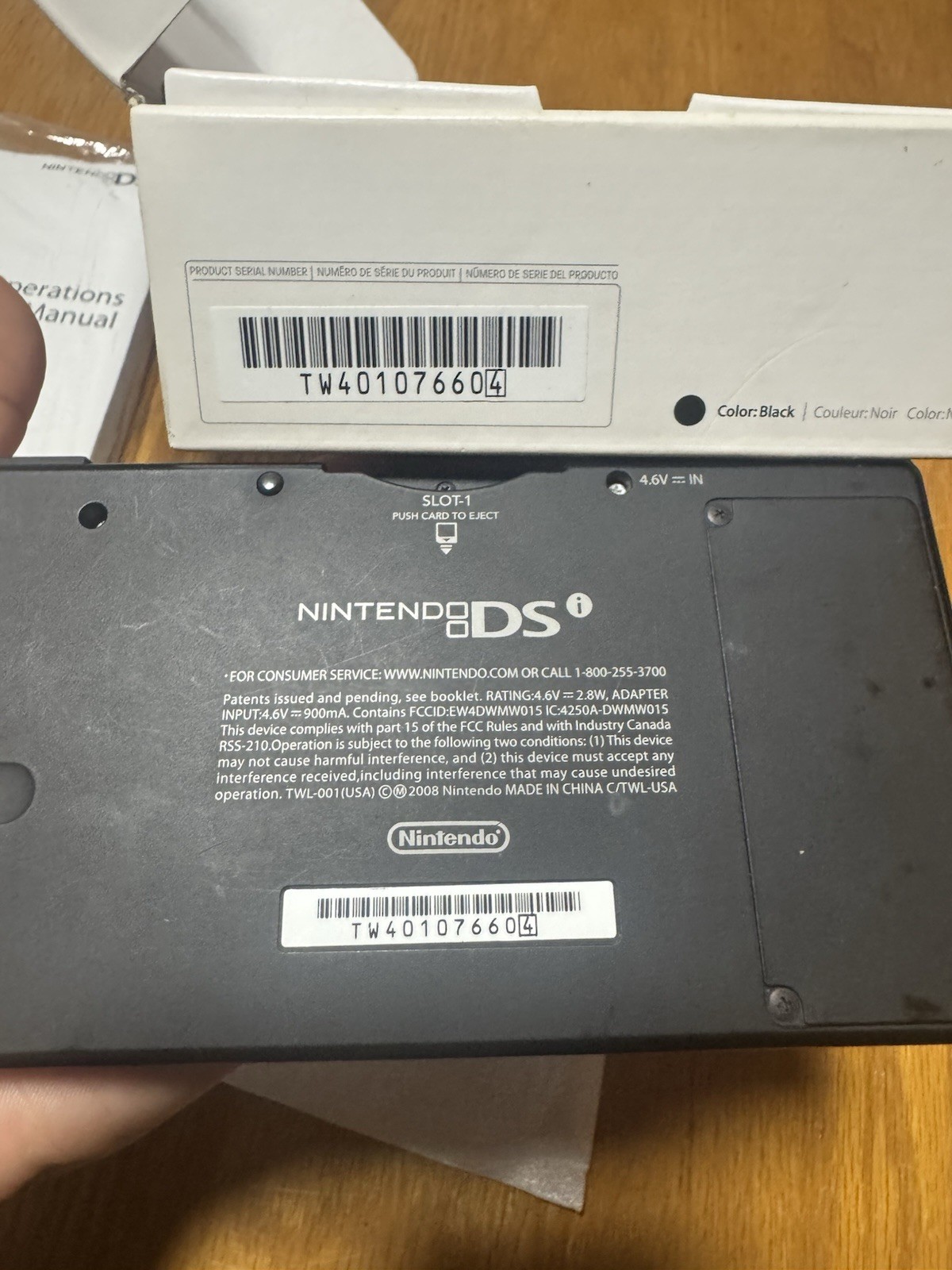Nintendo DSi Matte Black Handheld Console System TWL-001 Complete in Box CIB USA
