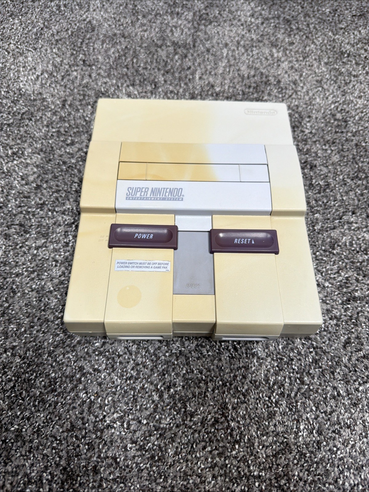 Super Nintendo SNES Console System Bundle w/OEM Controller Cables Game WORKING